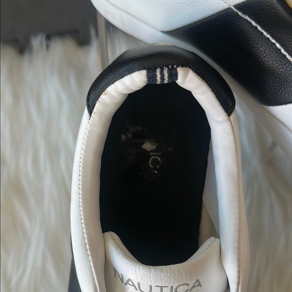 Nautica White and Black Sneakers Sleek Modern Design - Picture 3 of 16